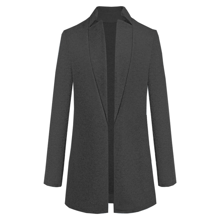 Damenmantel aus Wolle mit Stehkragen – taillierter Cardigan-Schnitt