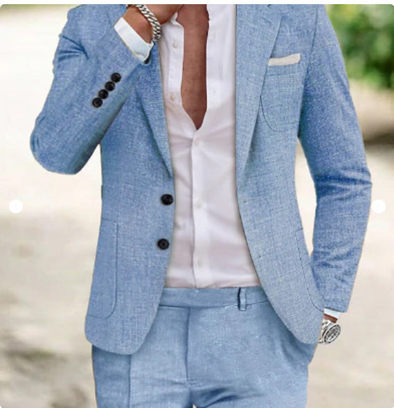 Costume Uomo Due Pezzi – Stampa Digitale Silhouette Moderna