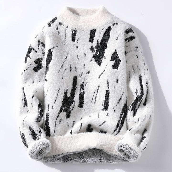 Pull Homme Maille Épais – Doublure Polaire Coupe Ample
