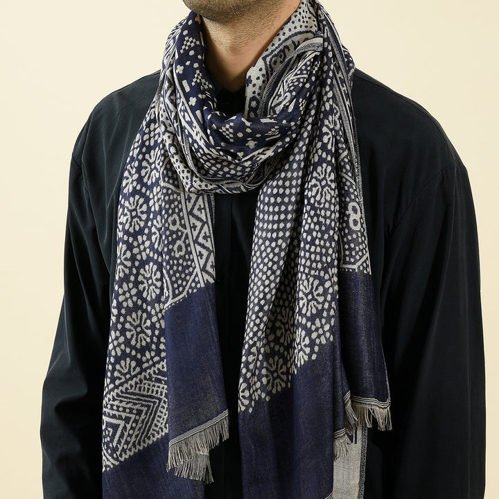 Herren-Schal mit Jacquardmuster – Leichtes und weiches Flaggendesign