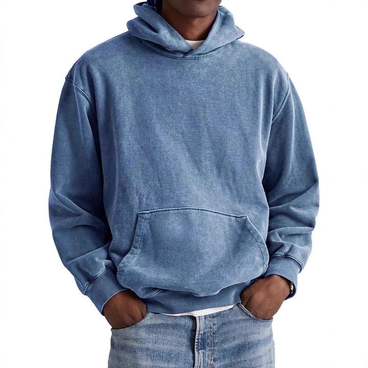 Sweat à Capuche Homme – Coupe Ample Effet Vintage