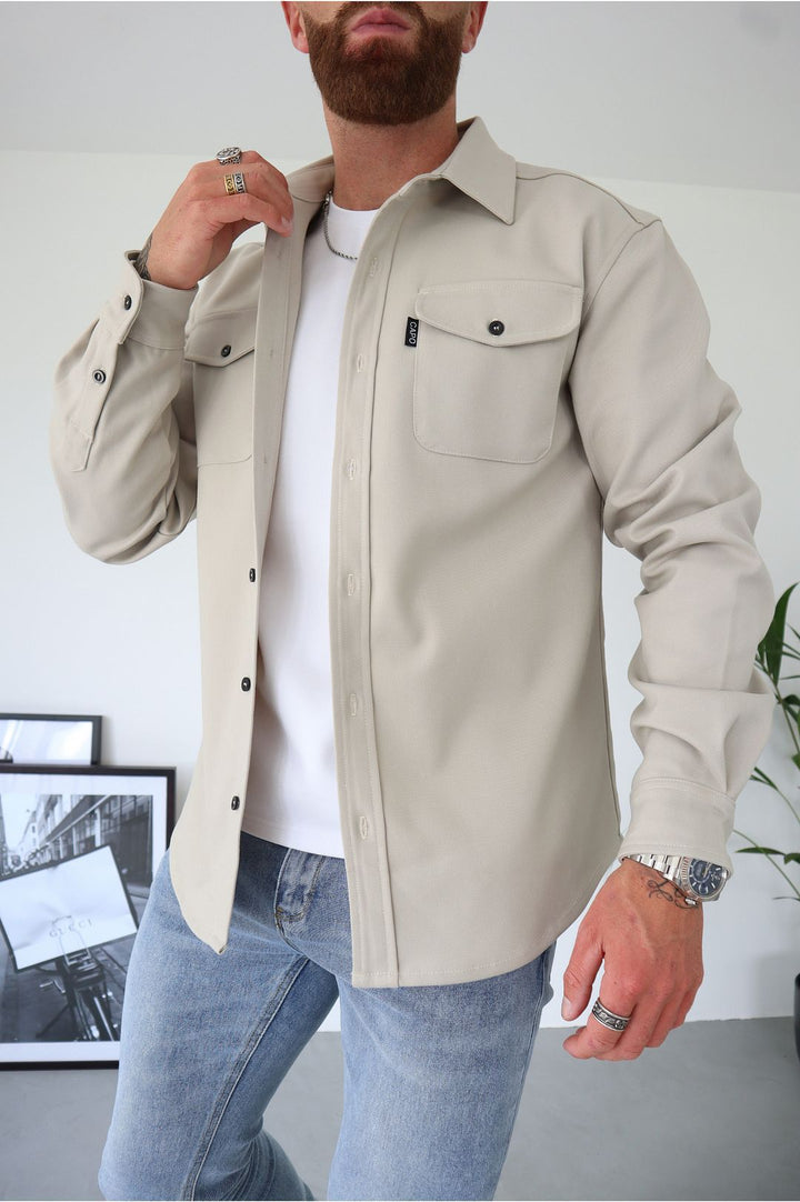 Chemise Homme Coton – Coupe Slim Épaissie Brossée