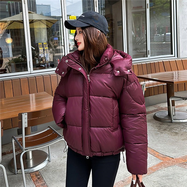 Manteau Femme Matelassé à Capuche – Coupe Épaisse Commute