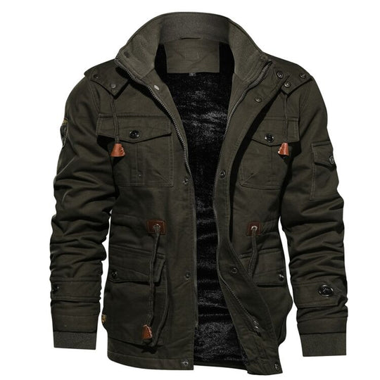 Veste Homme à Capuche Coton – Coupe Décontractée Col Montant