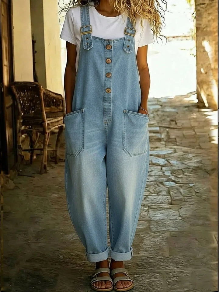 Damen-Jeansoverall – lässiger Vintage-Schnitt