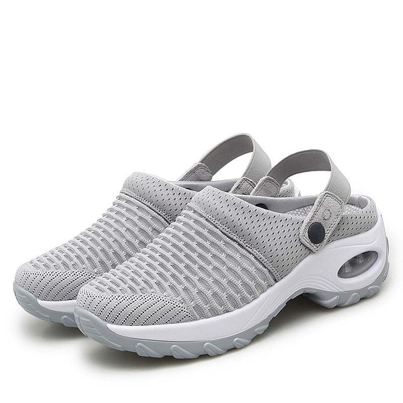 Damen Slip-On Sneakers aus atmungsaktivem Mesh – leichter, wandelbarer Absatz