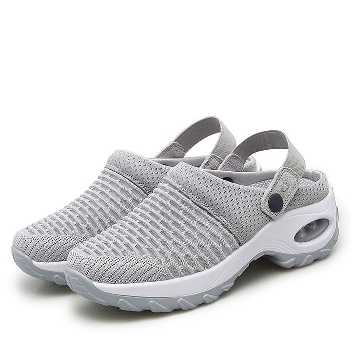 Damen Slip-On Sneakers aus atmungsaktivem Mesh – leichter, wandelbarer Absatz
