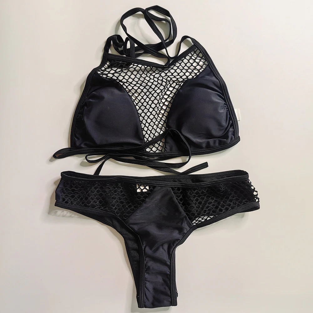 Bikini Donna – Design a Rete con Taglio Strutturato