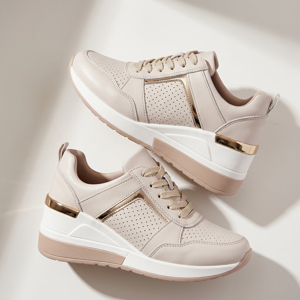 Baskets Femme à Lacets – Semelle Souple Style Sport Casual