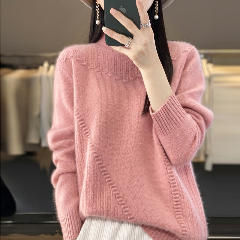Dame-Sweater i uld – Afslappet pasform i urban stil