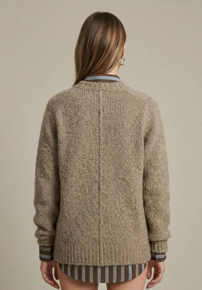 Pull Femme en Cachemire – Coupe Loose Maille Épaisse