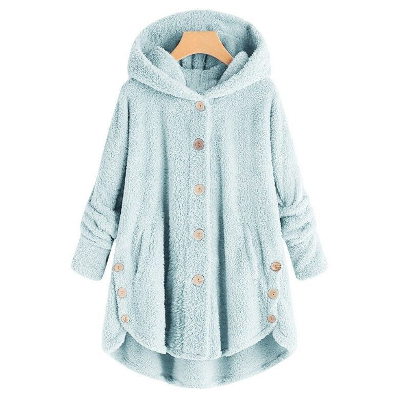 Veste Femme en Laine Polaire Douce – Coupe Décontractée, Capuche