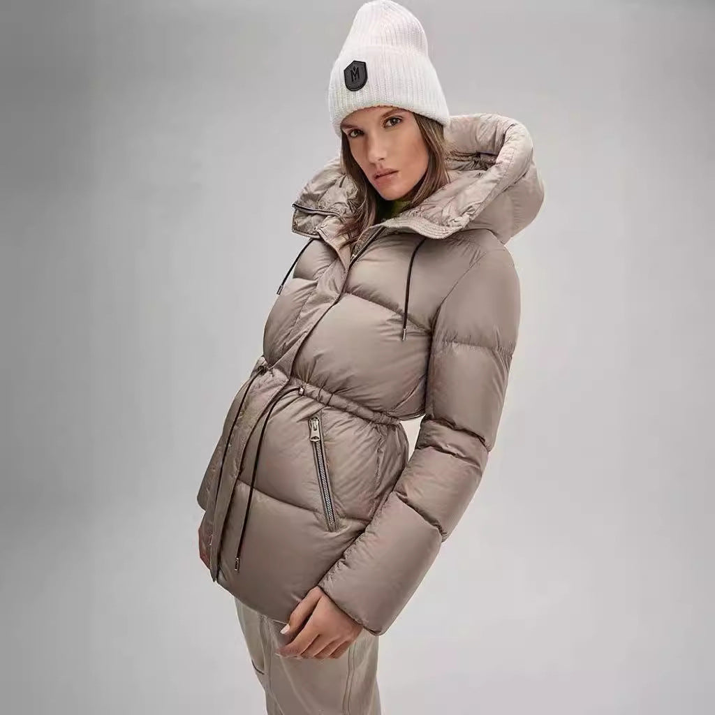 Manteau Matelassé Femme à Capuche – Coupe Cintrée 3D