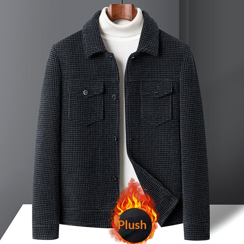 Veste Cardigan Homme Laine – Coupe Slim Doublée Hiver