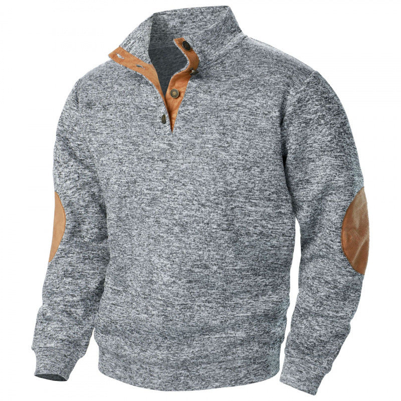 Pull Homme Col Montant Maille Jacquard – Coupe Slim Moderne