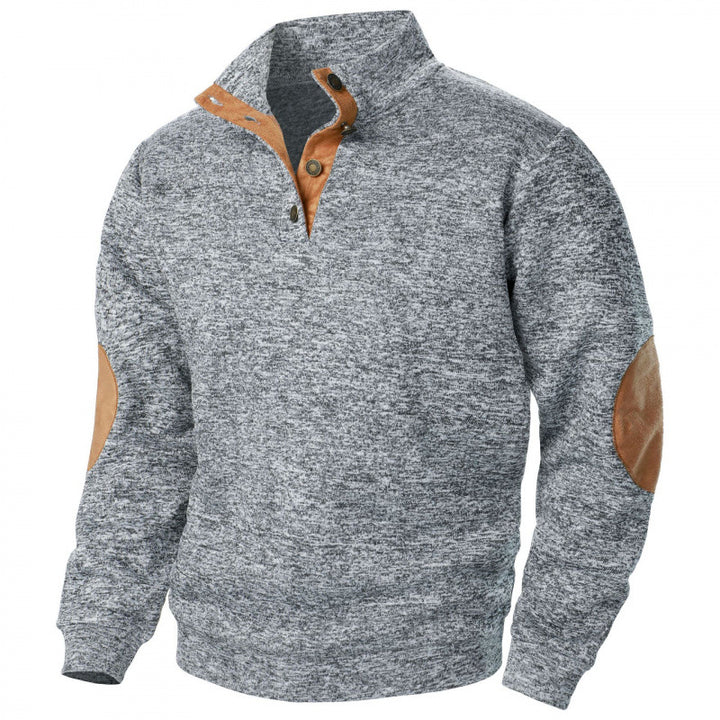 Pull Homme Col Montant Maille Jacquard – Coupe Slim Moderne