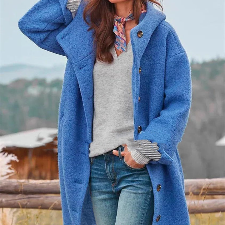 Damesmantel van tweed - Casual halflange fit