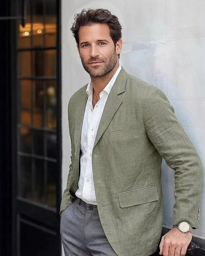 Veste Homme Lin Coton – Coupe Déstructurée Rétro