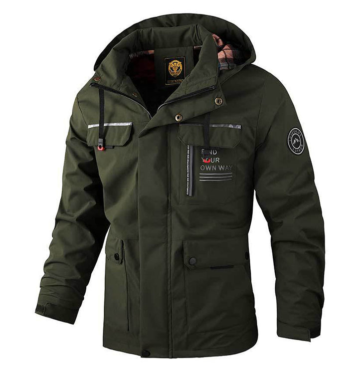 Veste Parka à Capuche Homme – Coupe Loose, Poches Multiples, Coupe-Vent