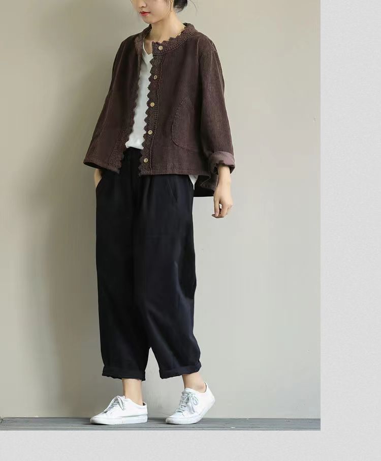 Veste Femme Large – Effet Côtelé Texturé