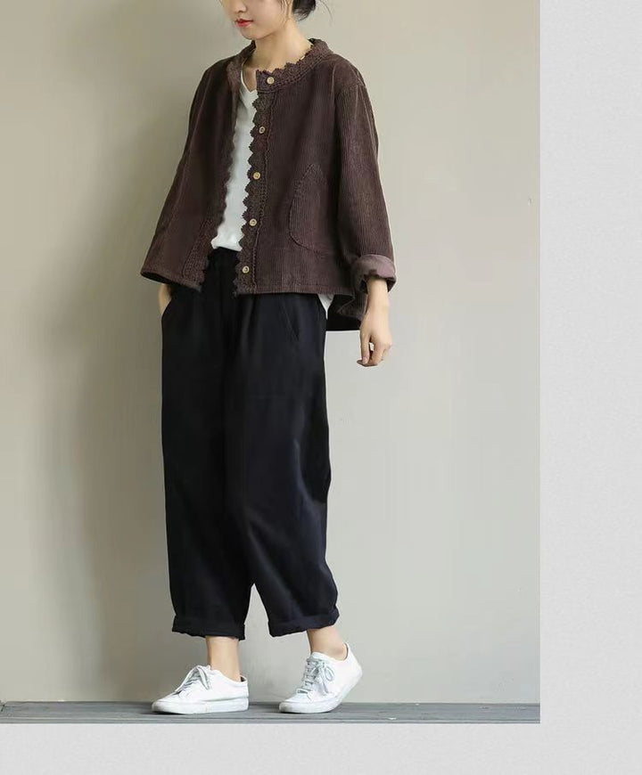 Veste Femme Large – Effet Côtelé Texturé