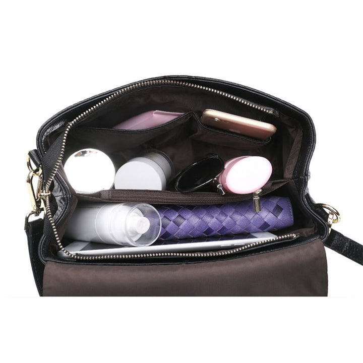 Borsa a tracolla da donna in pelle intrecciata – formato compatto spalla