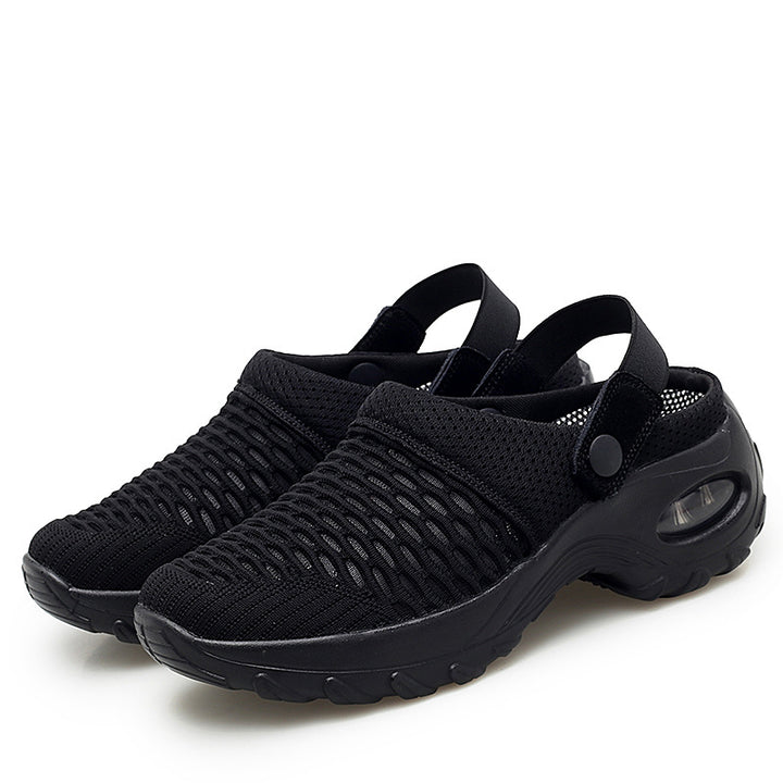Damen Slip-On Sneakers aus atmungsaktivem Mesh – leichter, wandelbarer Absatz