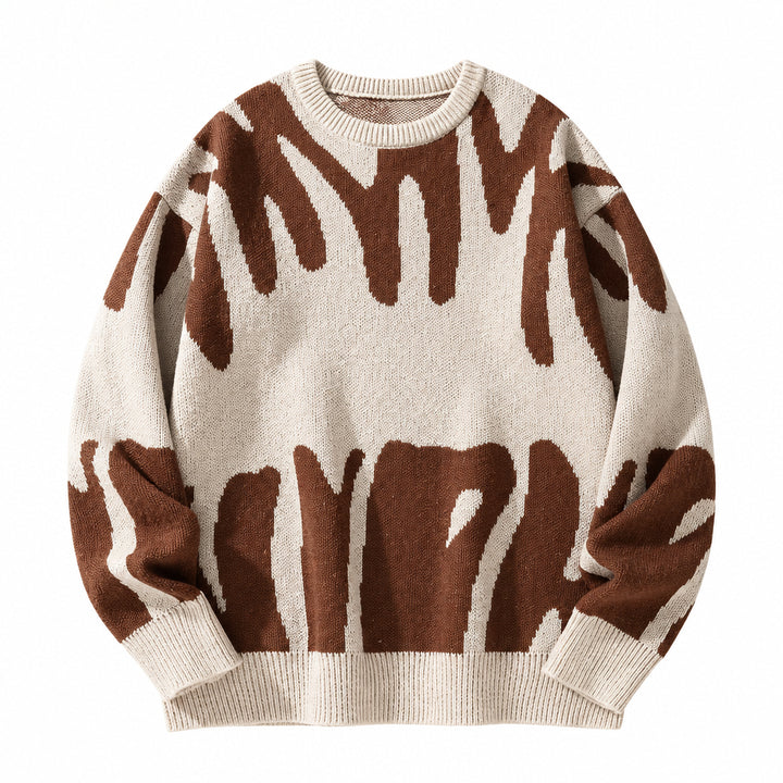 Strikket sweater til herre – minimalistisk mønster og afslappet pasform
