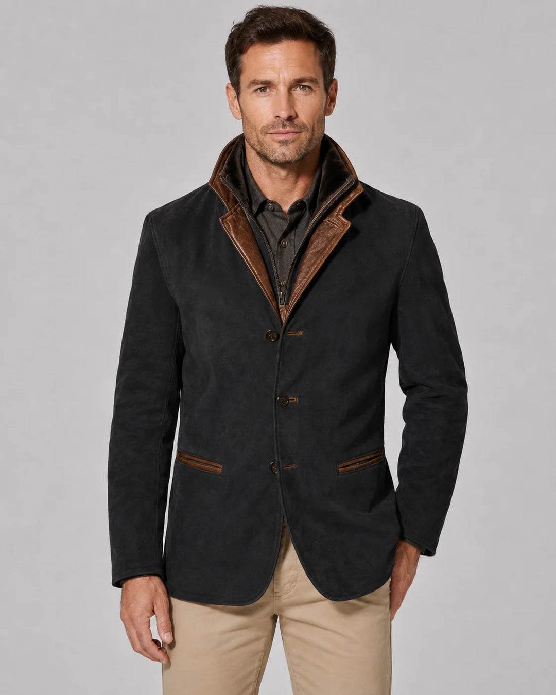 Veste Homme Décontractée – Coupe Structurée à Poches Plaquées