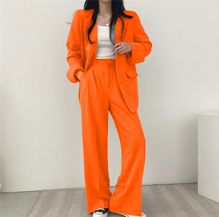 Lässiger Damenanzug – zweiteiliges Set im koreanischen Stil
