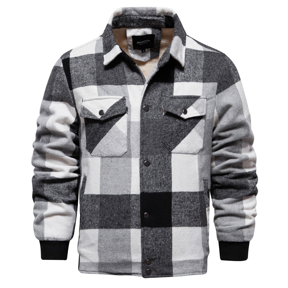 Herrenjacke aus Baumwolle – Karomuster, Regular Fit