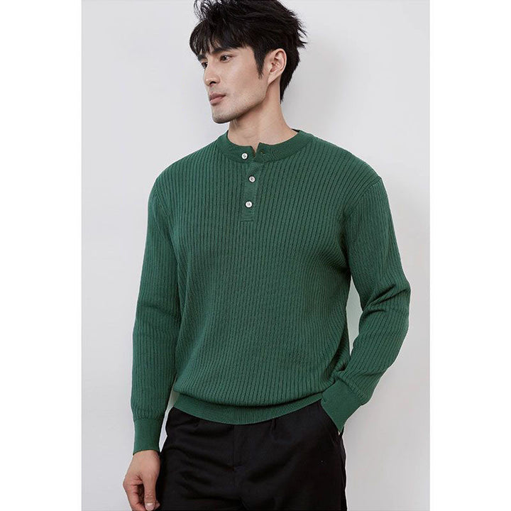 Pull Homme Coupe Slim – Maille Moderne à Manches Longues