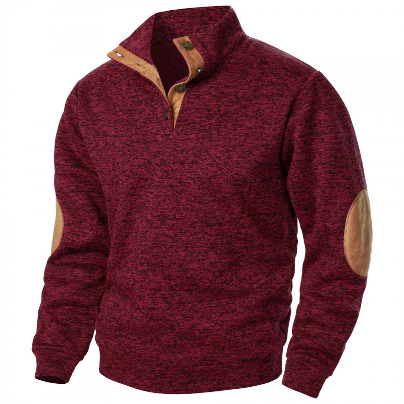Pull Homme Col Montant Maille Jacquard – Coupe Slim Moderne