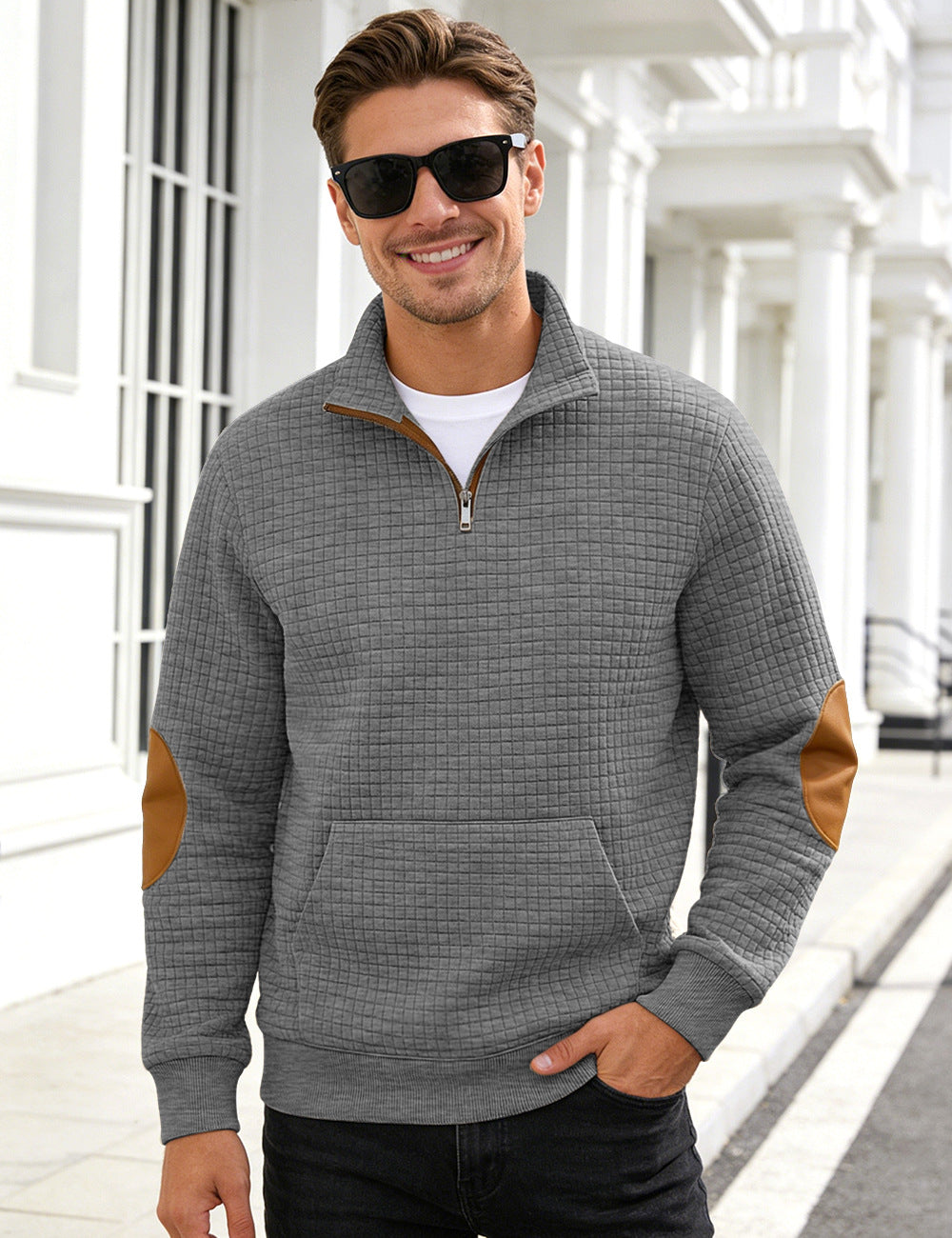 Herren-Pullover – lockere Passform im lässigen Stil mit aufgesetzter Tasche