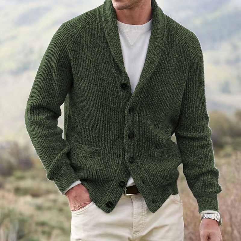 Herren-Strickweste – Legerer, dicker Schnitt