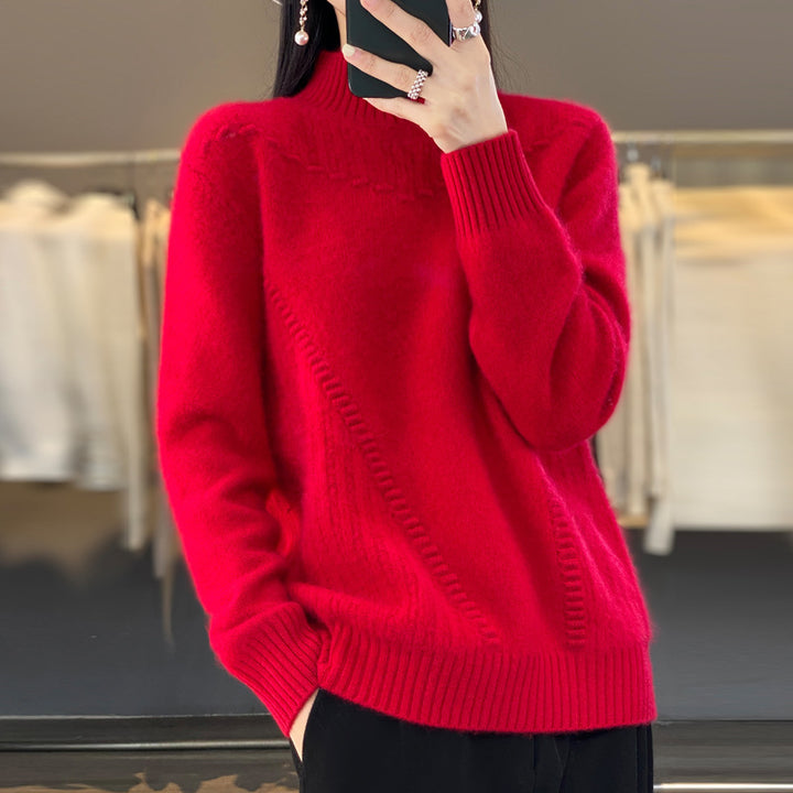 Dame-Sweater i uld – Afslappet pasform i urban stil
