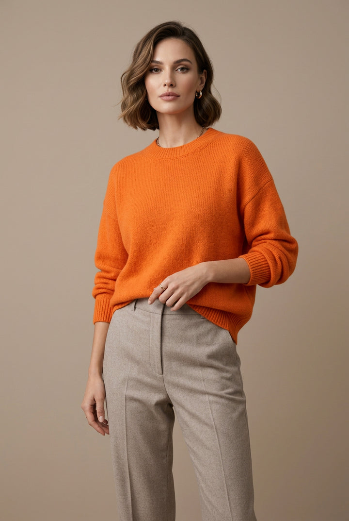 Trui Dames met ronde hals – Casual model van zacht breisel