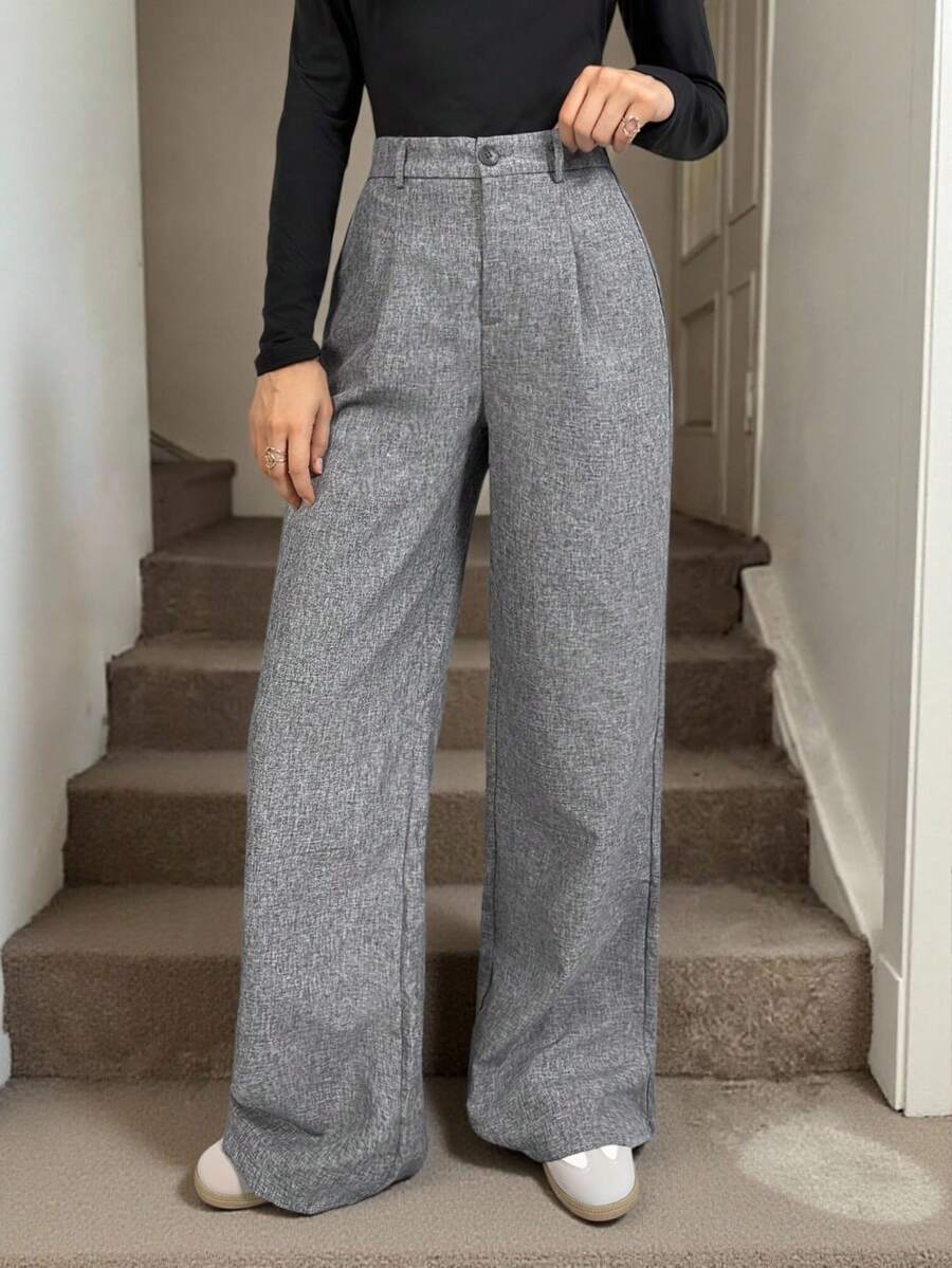Pantalon Droit Femme Taille Haute – Coupe Élégante Commuter