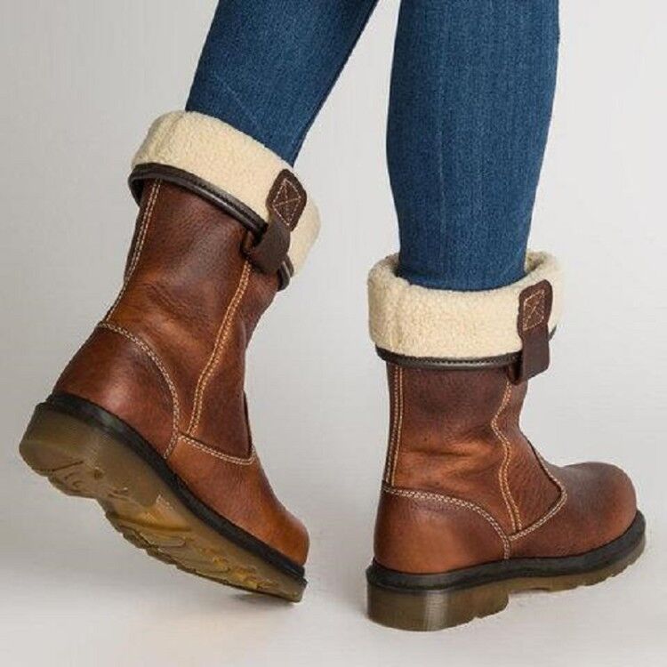 Botte Femme Mi-Mollet – Tige Pull-On, Bout Rond, Semelle Légère