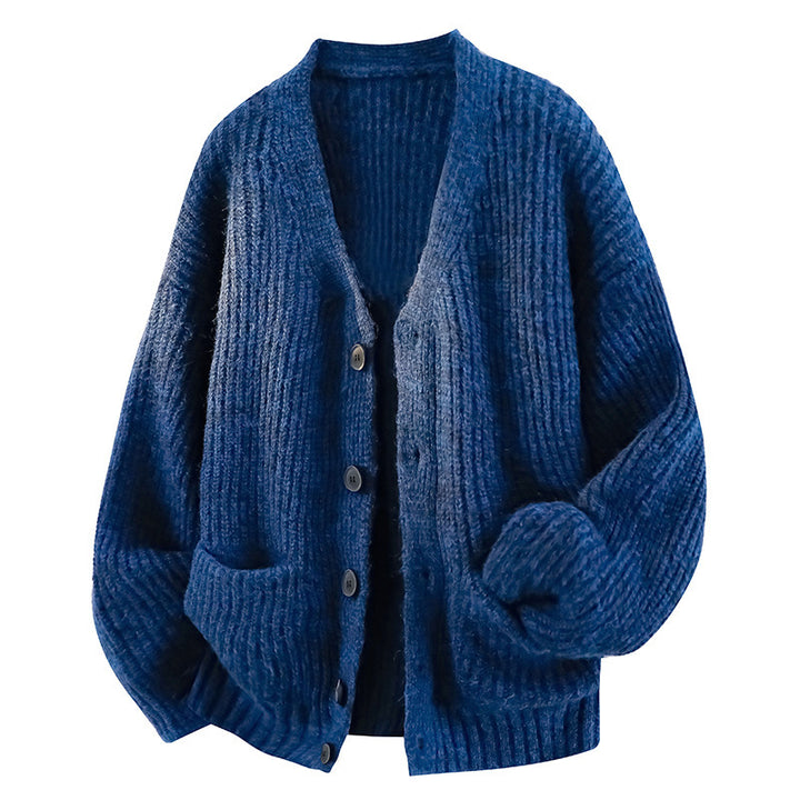 Herre-cardigan i ribstrik – Elegant afslappet pasform