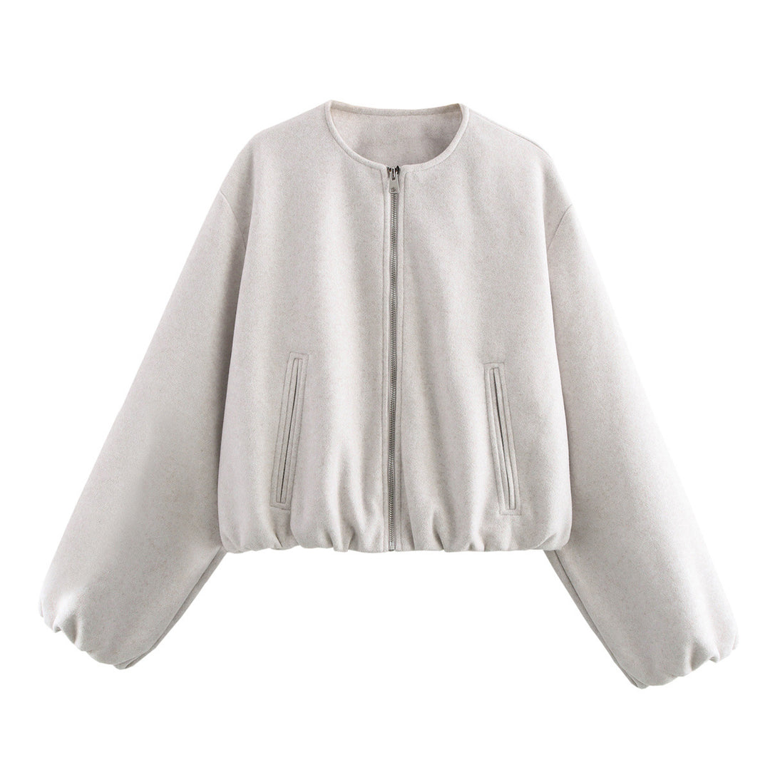 Veste Femme Courte Col Rond – Coupe Décontractée