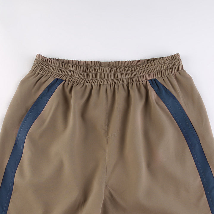 Pantalon Jogger Homme Rétro à Rayures Contrastées – Coupe Décontractée