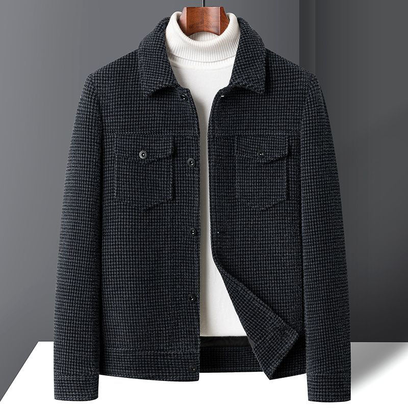 Veste Cardigan Homme Laine – Coupe Slim Doublée Hiver