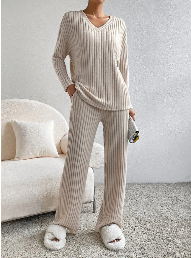 Ensemble Deux Pièces Femme – Pantalon Droit &amp; Haut Décontracté
