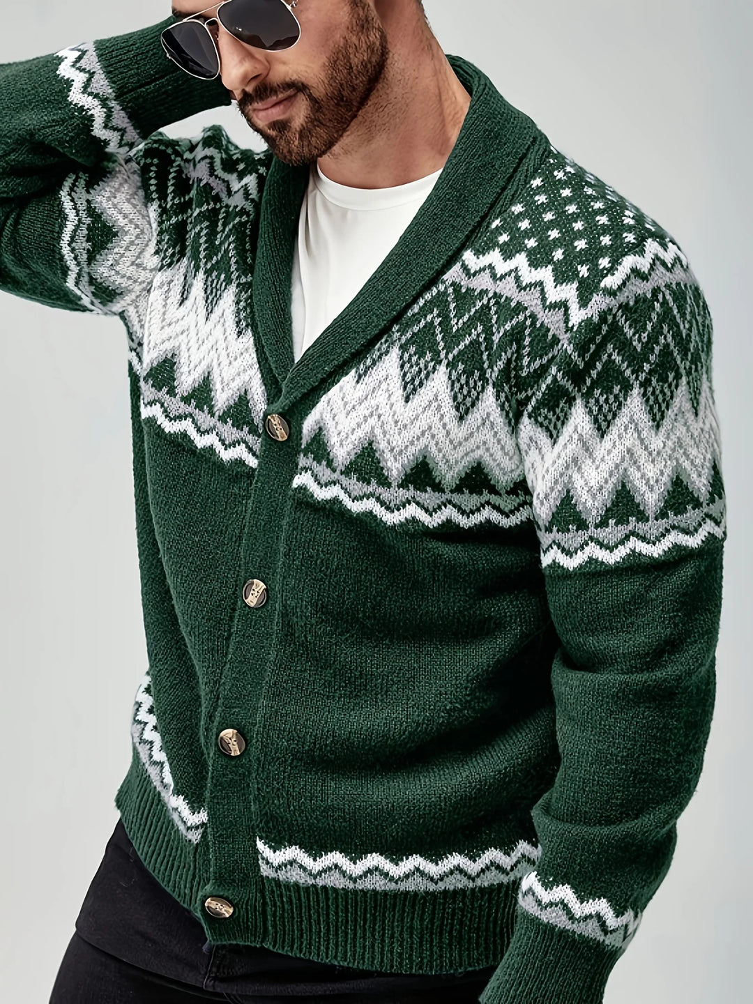 Cardigan Homme Tricoté – Boutonnage Classique, Coupe Décontractée