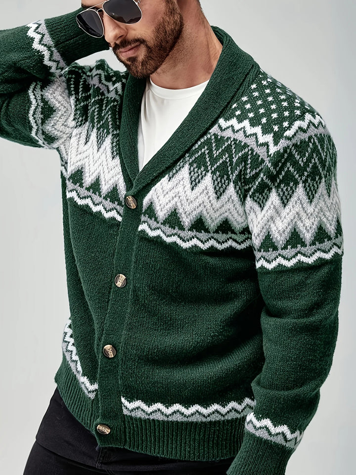 Cardigan Homme Tricoté – Boutonnage Classique, Coupe Décontractée