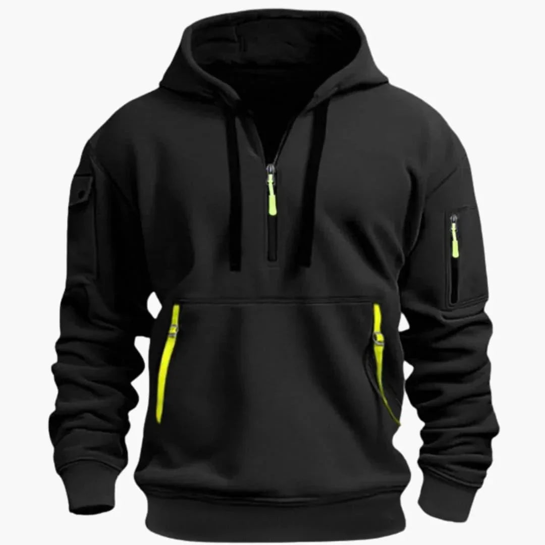 Herren-Hoodie mit weiter Passform – praktische Mehrfach-Taschen