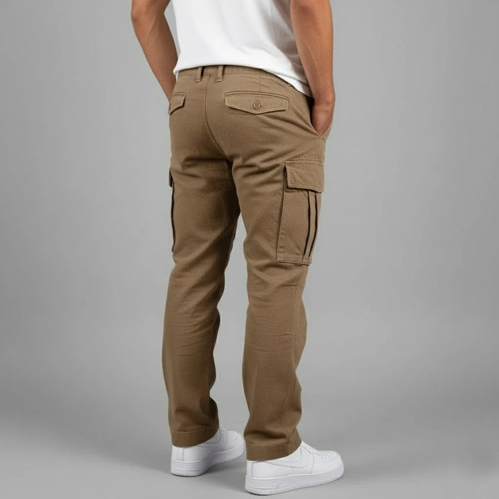 Pantalon Cargo Homme – Coupe Ample, Taille Cordon, Multi-poches