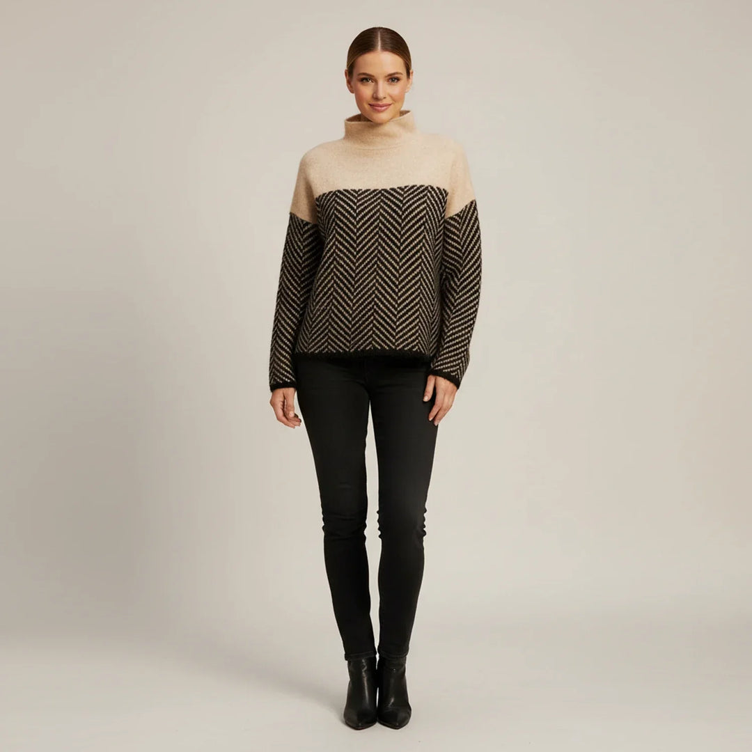 Damen-Rollkragenpullover – Legerer gerader Schnitt