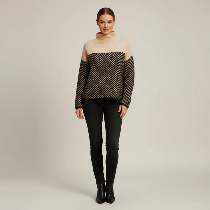 Damen-Rollkragenpullover – Legerer gerader Schnitt